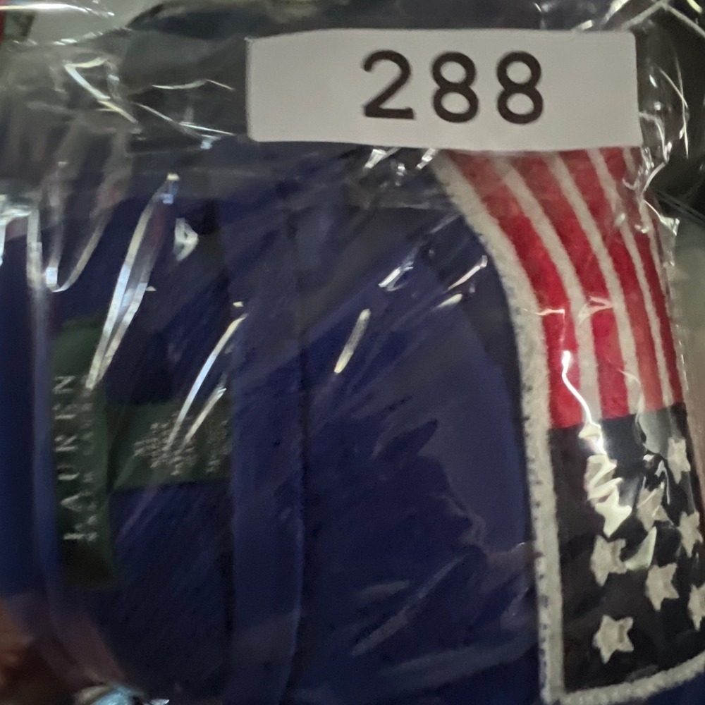 Lauren Ralph Lauren Sweatshirt Women XL Blue American Flag Button Shoulder Top - Picture 9 of 9
